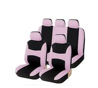 TINGYUS Couvre siège Housses De Siège Auto Universelles pour VAZ 2110 5 Places Housses de siège(Pink Full Set)