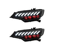TINGYUS pour Ajustement pour Jazz 2014 2015 2016 2017 2018 2019 2020 Lampe Frontale LED Feux signalisation dynamiques DRL phares Voiture LED Projecteur Principal Auto(Red Headlights)