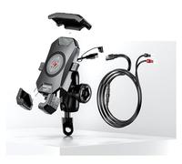 TINGYUS Support Navigation Moto pour 4.0-7.0 Pouces Téléphone Portable 12V PD QC 3. Chargeur Rapide 15W sans Fil Support De Berceau pour Moto(Wireless Charging B)