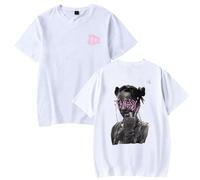 Tini Stoessel Fantasi T-Shirt Femmes Hommes Casual Mode Col Rond Manches Courtes Rétro Classique Tee Casual Style, blanc, M
