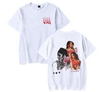 Tini Stoessel Fresa T-Shirt Femmes Hommes Casual Mode Col Rond Manches Courtes Rétro Classique Tee Casual Style, blanc, S