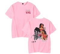 Tini Stoessel Fresa T-Shirt Femmes Hommes Casual Mode Col Rond Manches Courtes Rétro Classique Tee Casual Style, rose, M