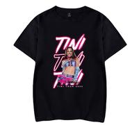 Tini Stoessel T-shirt pour femme et homme décontracté tendance col rond manches courtes rétro classique T-shirt Tour Merch, Noir , S