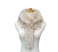 TININNA 1pcs Femme Echarpe Fausse Fourrure Foulard Châle Col d’Hiver,Cache-Col Chaud Hiver Scarf,Sling Fichu Thermal Ski Wear Kaki