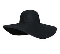 TININNA Femmes Capeline Chapeau Soleil Paille Pliage Large Grand Brim Disquette Chapeau de Plage d'été Anti UV Noir