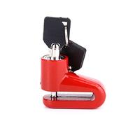 Tinje Câble de Verrouillage de vélo Verrou de Disque d'alarme Verrou de Frein à Disque de Moto Antivol Robuste étanche pour Verrou de Frein à Disque de Scooter de vélo avec Support de Mon(Rouge)