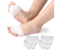 Tinkber 2 paires de séparateurs d'orteils en gel pour métatarse, lisseur d'orteils en gel pour se chevaucher, correcteur d'oignon, hallux valgus pour soulager la douleur de l'avant-pied.