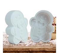 Tinker Gingerbread Man Formes De Silicone Pour Harz - Bougie Noël | Artisanat Décorations En Plâtre Sons Débutants Adultes, Conception Facile Motifs Noël, Incorporation Légère