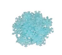 Tinksky Stickers Lumineux Fluorescent Flocon de Neige Stickers Noel Bleu 50 Pièces