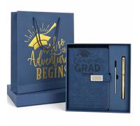 Tinlade Coffret cadeau de félicitations 2026 comprenant un carnet de diplôme en cuir avec stylo et recharge, coffret cadeau bleu et sac cadeau 2026 pour lycée, maîtres, doctorat, infirmière, remise de