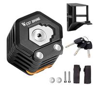 TINMAGI Antivol Pliable pour Vélo, Antivol Velo Pliable de 85 cm avec Support et 3 Clés, Compacte Portable Cadenas, Serrure pour Scooter, Antivol à Chaîne pour Vélo de Route, VTT