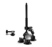 TINMAGI Kit de Support Caméra Triple Ventouse Voiture, Support à Triple Ventouse et Pince pour Troisième Personne, avec Perche à Selfie de 120 cm, pour Insta360/pour Gopro/pour DJI Caméra d'action