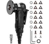 TINMAGI Mini Machine à Chanfreiner Pneumatique, 2 en 1 Outil de Chanfreinage Pneumatique à Main, 30 000 tr/min, Angle d'arc 45°, pour Couper l'ébavurage de Chanfrein, 6R+8 Inserts C+6 Roulements