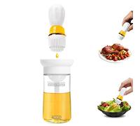 TINMIX Bouteille de Distributeur d'huile avec brosse, d'olive, Bouteilles à Condiments 2 in 1 pour cuisine, Cuisson barbecue, grillades, Dinde Badigeonner pâtisserie (OB21S-blanc)