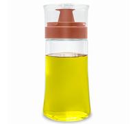 TINMIX Distributeur d'huile anti-fuite avec bec verseur, 180 ml, verre d'huile d'olive et vinaigre, bien scellé pour la cuisine de pique-nique de camping en plein air, rouge