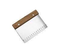 TINMIX Grattoir à Pâtisserie Manche en Bois avec Echelle de Mesure, Coupe-Pâte pour Faire des Pizzas, des Pâtisseries, des Crêpes, pâte à pain,Grattoir en acier inoxydable multifonction Rectangulaires