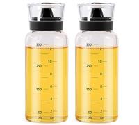 TINMIX Lot de 2 bouteilles d'huile pour camping en plein air, 350 ml, en verre anti-fuite, pour huile d'olive et vinaigre, bien scellé pour la cuisine de pique-nique