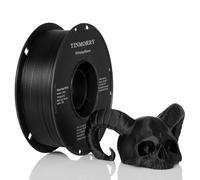 TINMORRY Filament PETG renforcé de fibres de verre 1.75mm, Filament d'impression 3D PETG GF à haute résistance aux chocs, durabilité et rigidité, 1 KG 1 bobine, Noir dépoli