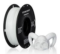 TINMORRY Filament PETG renforcé de fibres de verre 1.75mm, Filament d'impression 3D PETG GF à haute résistance aux chocs, durabilité et rigidité, 1 KG 1 bobine, Blanc dépoli