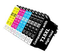 Tinnee 10-Pack 18XL Cartouche d'encre Compatible pour Epson 18 Epson 18XL pour Expression Home XP-205 XP-215 XP-225 XP-305 XP-312 XP-315 XP-322 XP-325 XP-405 XP-412 XP-415 XP-422 XP-425
