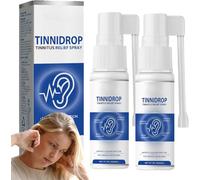 Tinnidrop Spray de soulagement des acouphènes pour soulager les acouphènes pour les oreilles qui sonnent, spray de soin de nettoyage du cérumen, dispositif de soulagement des acouphènes, améliore la