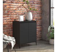 Tino Tech Buffet avec Porte - Armoire d'Appoint 60 x 35 x 70 cm - Meuble Haut pour Chambre à Coucher et Salon - Multi-Usages en Bois et Métal