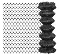 Tino Tech Clôture en grillage 25 x 1 m - Gris - En acier - Clôture de jardin - Clôture décorative - Clôture de jardin - Clôture décorative - Clôture de jardin - Clôture de jardin - Clôture décorative
