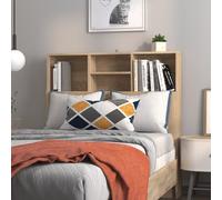 Tino Tech Tête De Lit avec Rangement 100x19x103,5 cm Chêne Sonoma - Armoire en Bois, Bibliothèque Murale, Accessoire De Lit pour Chambre à Coucher
