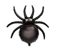 Tinoaly 10pcs Halloween Black Spider Balloons, 33in Foil Mylar Large Spiders Balloon for Halloween Spooky Party Birthday Decoration Supplies