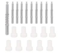 Tinoaly 10pcs Loquets à Piston pour Moustiquaire de Fenêtre avec Capuchons Goupilles de Retenue en Aluminium 5/32 Po x 1-1/2 Po Clips Remplacement pour Fixer la Fenêtre