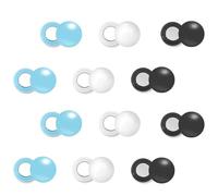 Tinoaly 12 Paires Pinces Magnétiques pour Dossards, Porte Numéro Marathon Système de Fixation pour Course Pied Cyclisme et Triathlon Équipement Sportif (Noir, Blanc, Bleu Clair)