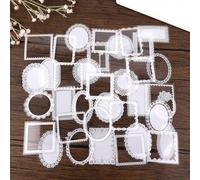Tinoaly 150pce Autocollants Transparents en Dentelle, Imperméables et Découpés en PET pour Scrapbooking Décoration Carnet de Notes Cadre Photo Album