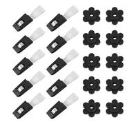 Tinoaly 20pcs Arrêts de Drapeaux de Jardin et Clips, Forme Fleur Butées Drapeau Anti-Vent Clips Supports Flag Accessoires pour Mâts Flag d'Intérieur et d'Extérieur