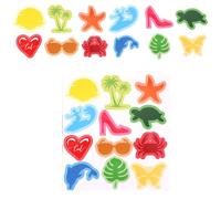 Tinoaly 240pcs Autocollants Bronzage, 12 Styles Cœur Dauphin Papillon Colorés Autocollants de Lit de Bronzage pour le Corps pour Filles Été Fête Sur la Plage Intérieur et Extérieur
