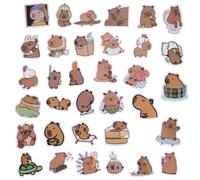 Tinoaly 240pcs Autocollants Capybara, Adorables Stickers Kawaii Animaux Décorations DIY Imperméables pour Gourdes Ordinateurs & Fêtes D'animaux Décoration D'anniversaire