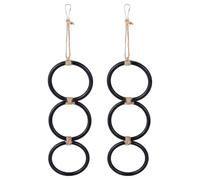 Tinoaly 2pcs Anneaux d'escalade d'Enrichissement Serpent, Anneaux d'Enrichissement Résine pour Aire Jeux Jouets d'escalade Accessoires Idéaux pour Python Royal Rat Maïs Python Woma(Noir)