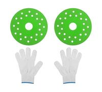Tinoaly 2pcs Lames de Scie pour Meuleuse d'Angle avec Gants, Disque de Coupe Ultra-Fin 11,5cm Diamètre pour Roche Carrelage Verre Marbre Céramique Polissage et Chanfreinage Diamant (Vert)