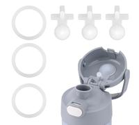 Tinoaly 3 Bouchons Remplacement Étanches avec 3 Joints Toriques pour Thermos Funtainer 16 Oz Bouteille Isotherme Acier Inoxydable, Silicone Durable Set de Joint & Bouchons (Transparent)