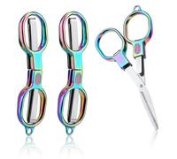 Tinoaly 3pcs Ciseaux Pliants, Acier Inoxydable Mini Ciseaux de Voyage Petits Scissors Portables Scissors de Poche Pliables Outil Coupe pour Infirmières Accessoires Maison Bureau Artisanat Couture