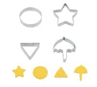 Tinoaly 4pcs Kit Fabrication Bonbons Coréens, Emporte-Pièces en Acier Inoxydable Parapluie Triangle Étoile et Rond Ustensiles de Pâtisserie pour Sucre Dalgona Cadeaux Fête Noël