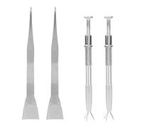 Tinoaly 4pcs Outils Décoration Gâteaux, 2 Griffes Outil pour Attraper les Boules Piercing & 2 Pinces à Épiler Support Boules Boucles d'Oreilles Outils Bijoutier Attrape Perles pour Biscuits Cupcakes
