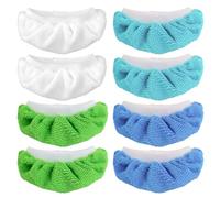 Tinoaly 8pcs Bonnette Microfibre Lingettes pour Nettoyeur Vapeur Portatif, Tampon Nettoyeur Vapeur Accessoires pour Bissell Steam Shot Dupray PurSteam Comfort Lavables & Réutilisables (4 Couleurs)