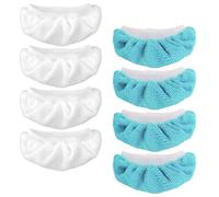 Tinoaly 8pcs Bonnette Microfibre Lingettes pour Nettoyeur Vapeur Portatif, Tampon Nettoyeur Vapeur Accessoires pour Bissell Steam Shot Dupray PurSteam Comfort Lavables & Réutilisables (2 Couleurs)