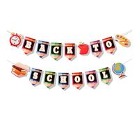Tinoaly Banderole de Rentrée, Panneau de Bienvenue pour Rentrée Guirlande Crayons à Assembler Soi-Même avec 2 Guirlandes Pré-Assemblées pour la Décoration Salle Classe et les Fournitures Fête