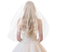 Tinoaly Bride to Be Voile, Voile Enterrement Vie Jeune Fille avec Peigne Bandeau Mariée Mariage pour Bridal Shower Fiançailles Fête Enterrement Vie Jeune Fille Accessoires Cadeau Femme