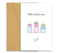 Tinoaly Carte Baby Shower, Drôle Carte de Nouveau Bébé Félicitations Maman et Papa Cadeaux de Nouveau Bébé Mignon Carte Nouveau né Carte Cadeau Baby Shower pour les Nouveaux Parents (Style 2)