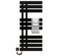 TINS Porte-Serviettes Electrique Noir WiFi, 500x1100mm, 380W, Alexa et Google Home, APP, Radiateur Salle de Bain, Économie d'énergie