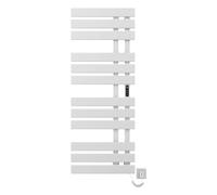 TINS Sèche-Serviettes Électrique, Porte-Serviettes électrique Blanc WiFi, 500×1300mm, 450W, Chauffe-Serviettes à Thermostat Intelligent WiFi, pour Alexa et Google Home et APP -WiFi White Right