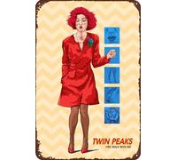 TINSAEGE Plaque en métal Twin Peaks : Fire Walk With Me | Panneaux décoratifs et plaques pour votre bar, club ou décoration murale - 20,3 x 30,5 cm