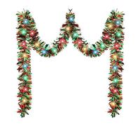 Tinsel de Noël - Twist Garland Ornement pour la décoration des fêtes, Design gigantesque avec Un Style étincelant, Une décoration Festive pour porches, Murs, Garde-Corps, Les escaliers, 16